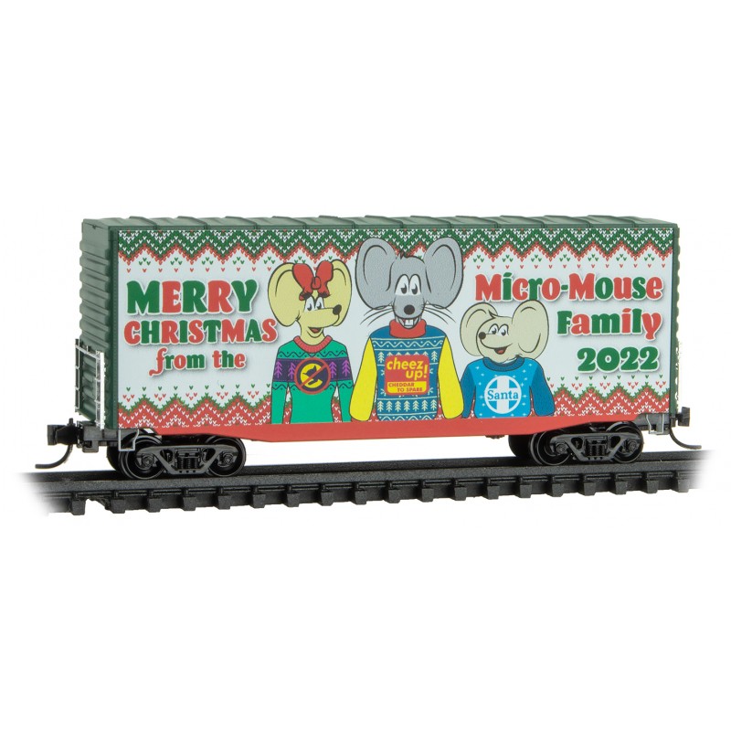 Micro-Mouse 2022 Christmas 40' Hy-Cube Box Car Single Door