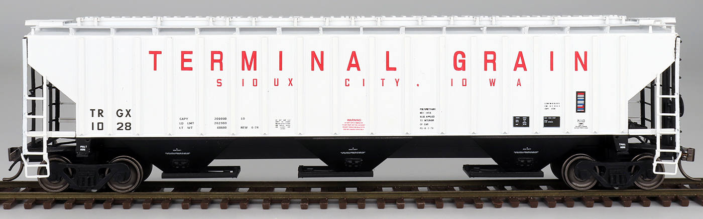 Terminal Grain PS 4750 CF 3-Bay Rib-Sided Hopper #1005