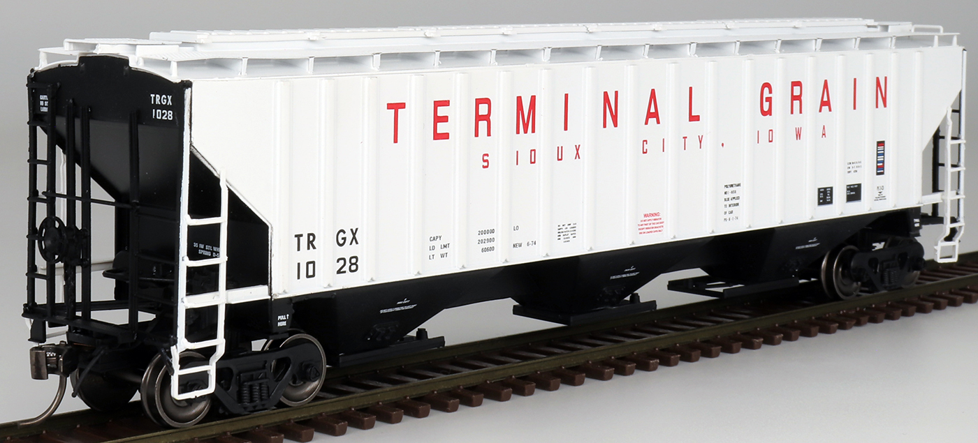 Terminal Grain PS 4750 CF 3-Bay Rib-Sided Hopper #1028