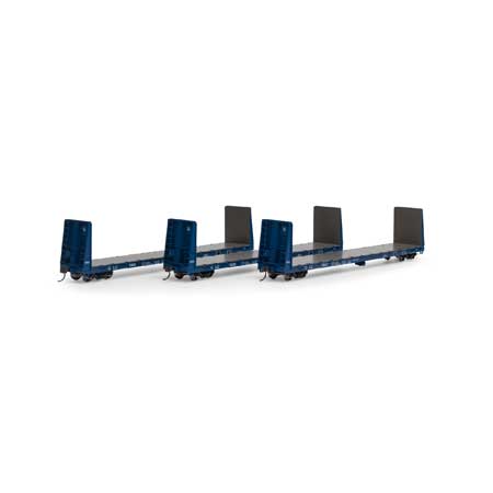 Columbia & Cowlitz 60' bulkhead flatcar 3-pack