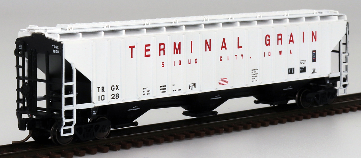 Terminal Grain PS 4750 CF 3-Bay Rib-Sided Hopper #1036