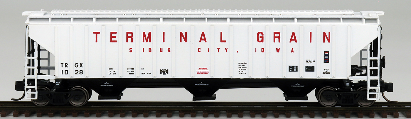 Terminal Grain PS 4750 CF 3-Bay Rib-Sided Hopper #1036