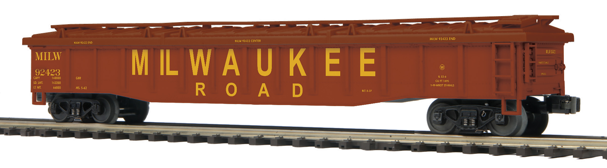 Milwaukee Road gondola car with cover