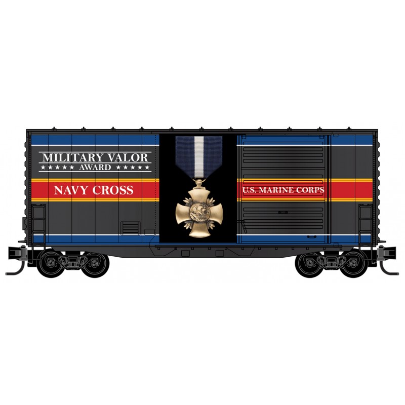Military Valor Award US Marine Corps Navy Cross 40' Hy-Cube Box Car