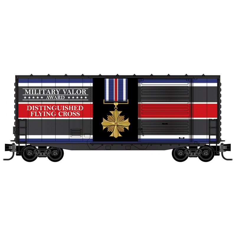 Military Valor Award Distinguished Flying Cross 40' Hy-Cube Box Car