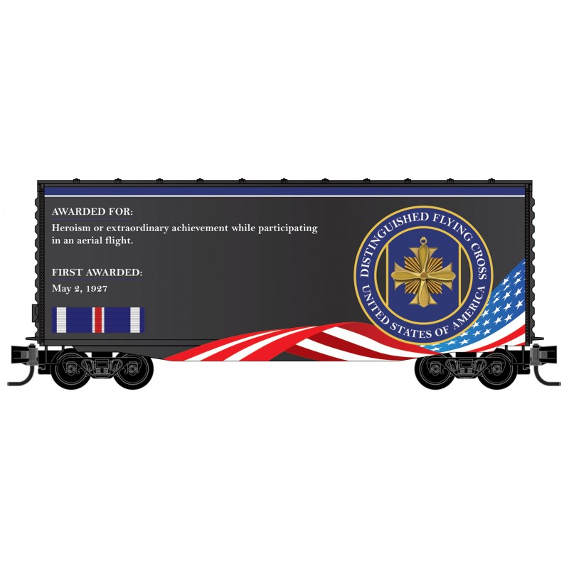 Military Valor Award Distinguished Flying Cross 40' Hy-Cube Box Car