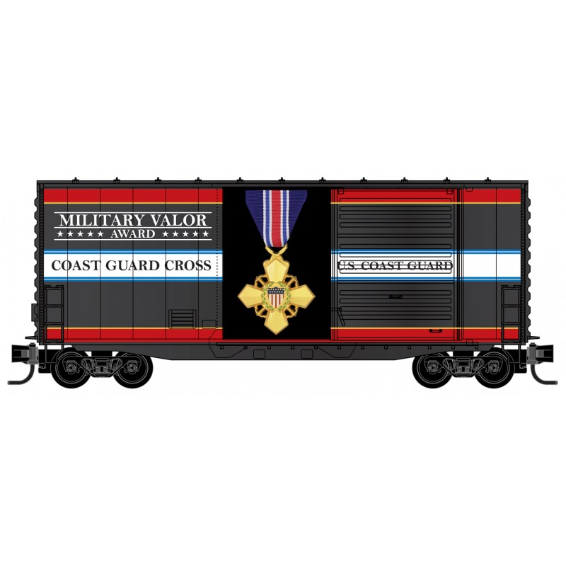 Military Valor Award US Coast Guard Cross 40' Hy-Cube Box Car