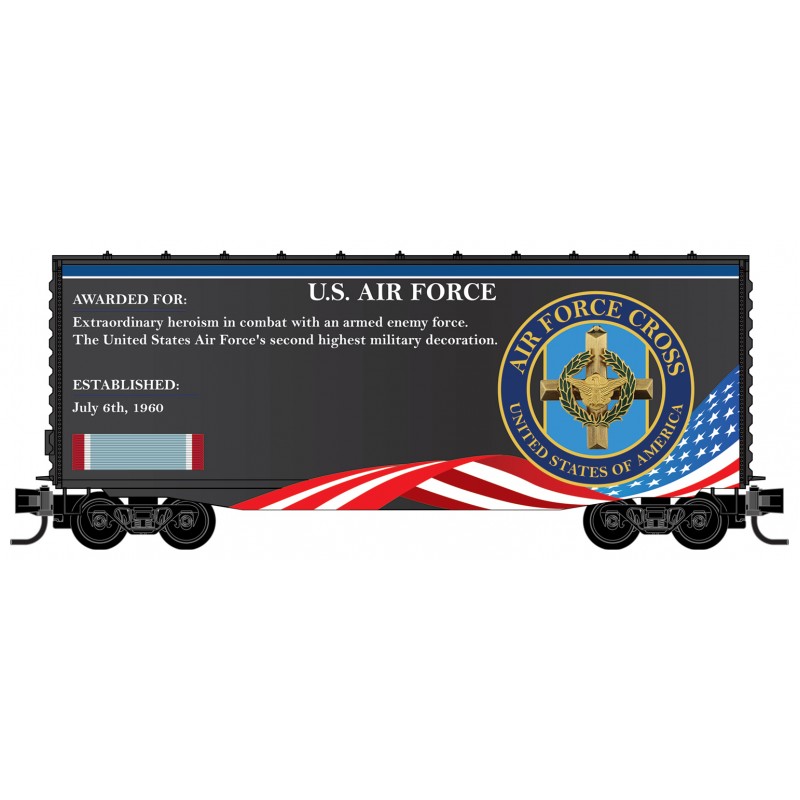 Military Valor Award US Air Force Cross 40' Hy-Cube Box Car