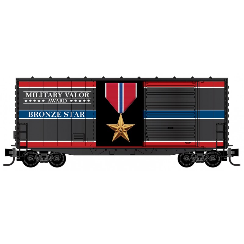 Military Valor Award Bronze Star 40' Hy-Cube Box Car Single Door