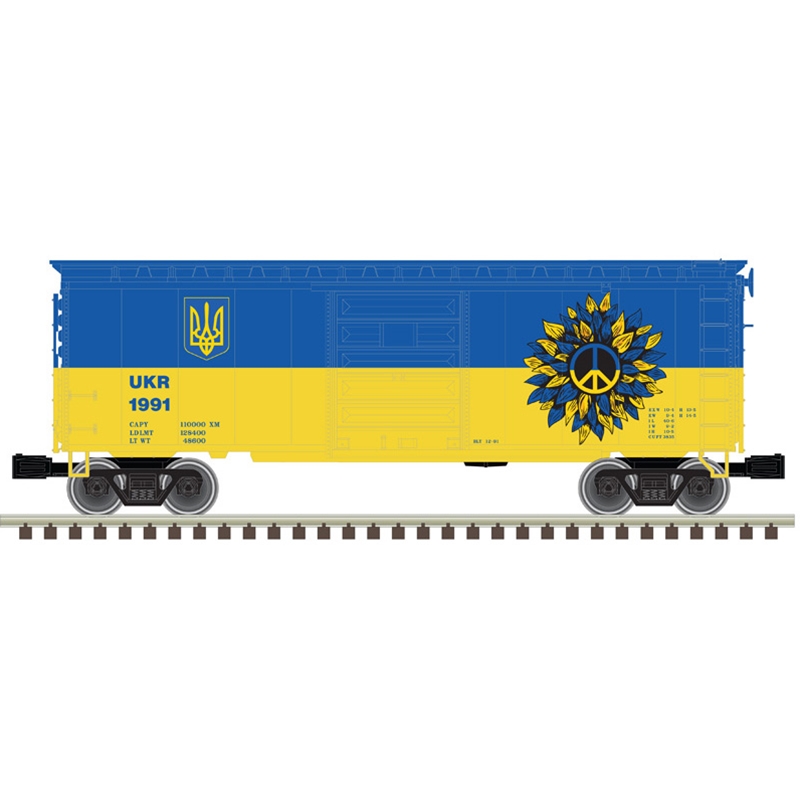 Ukraine Peace Edition 40' PS-1 boxcar #1991 2-rail