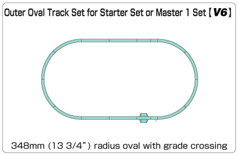 V6 Variation Outer Oval Track Set For Starter Set Or Master 1 Set