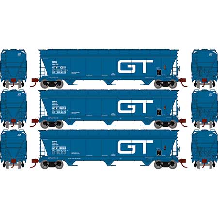 Grand Trunk Western ACF 4600 Covered Hopper 3-Pack