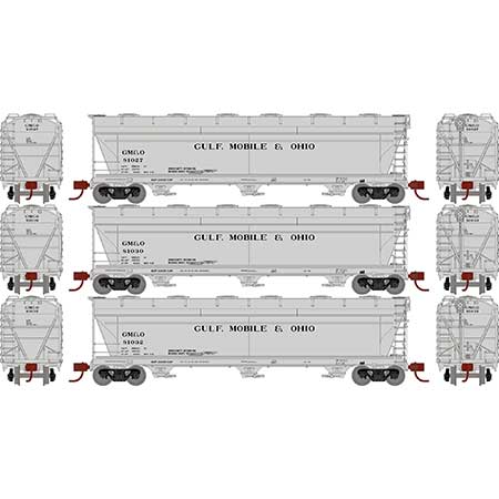 Gulf, Mobile & Ohio 4600 Covered Hopper 3-Pack