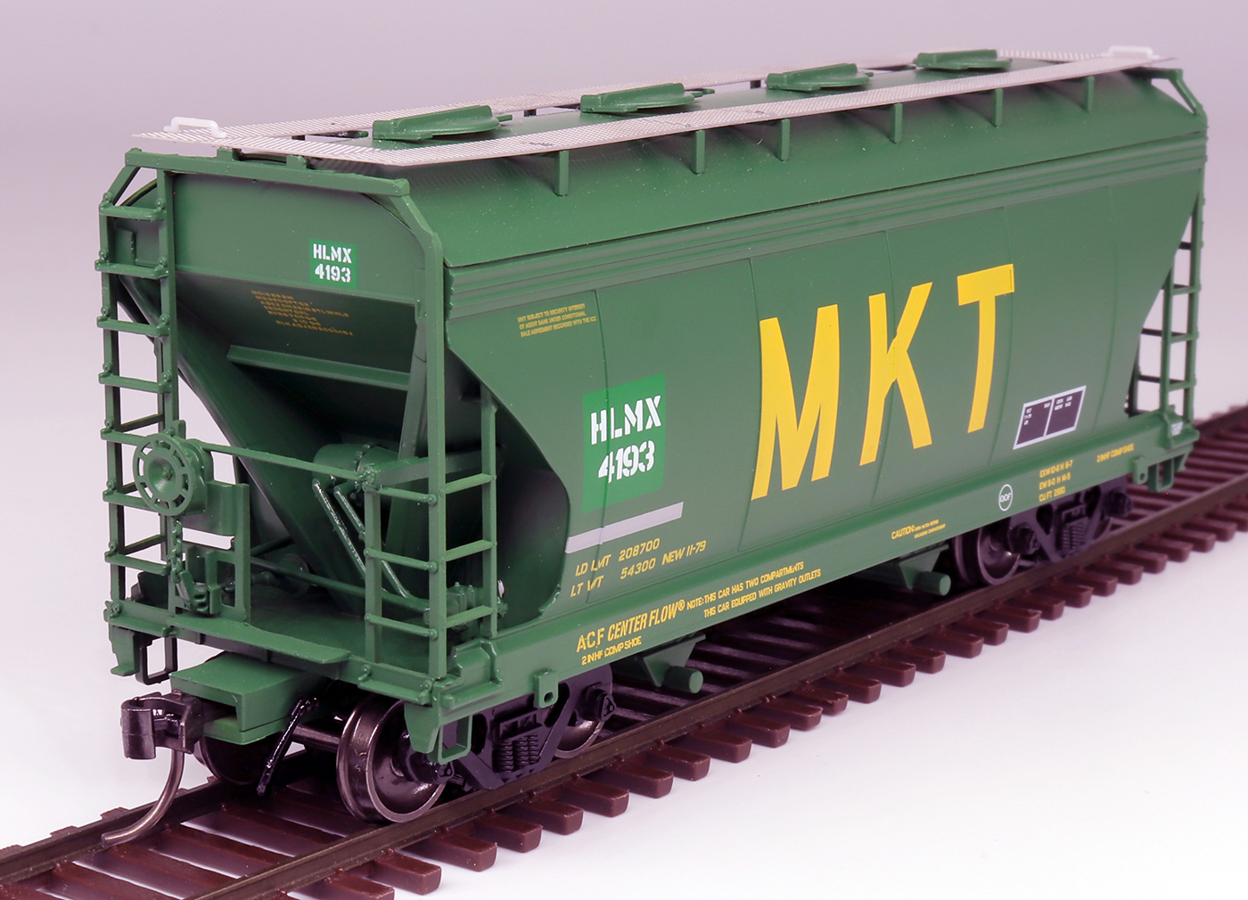 HLMX Ex-MKT ACF 2-Bay Covered Hopper #4154