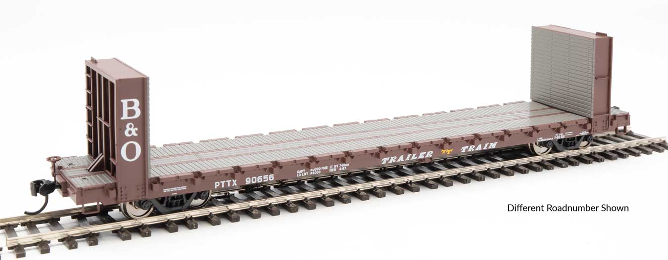 Baltimore & Ohio 60' P-S Bulkhead Flat Car #90599