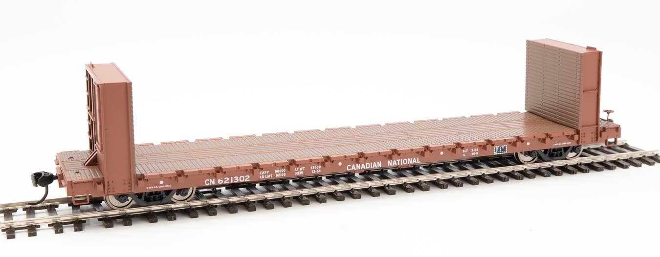 Canadian National 60' P-S Bulkhead Flat Car #621302