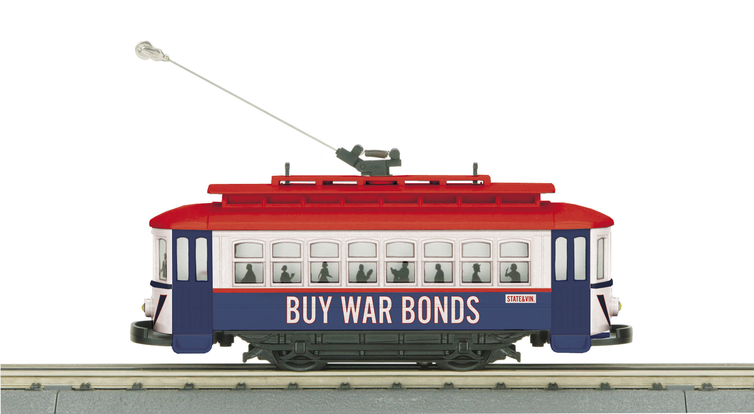 Buy War Bonds bump-n-go trolley