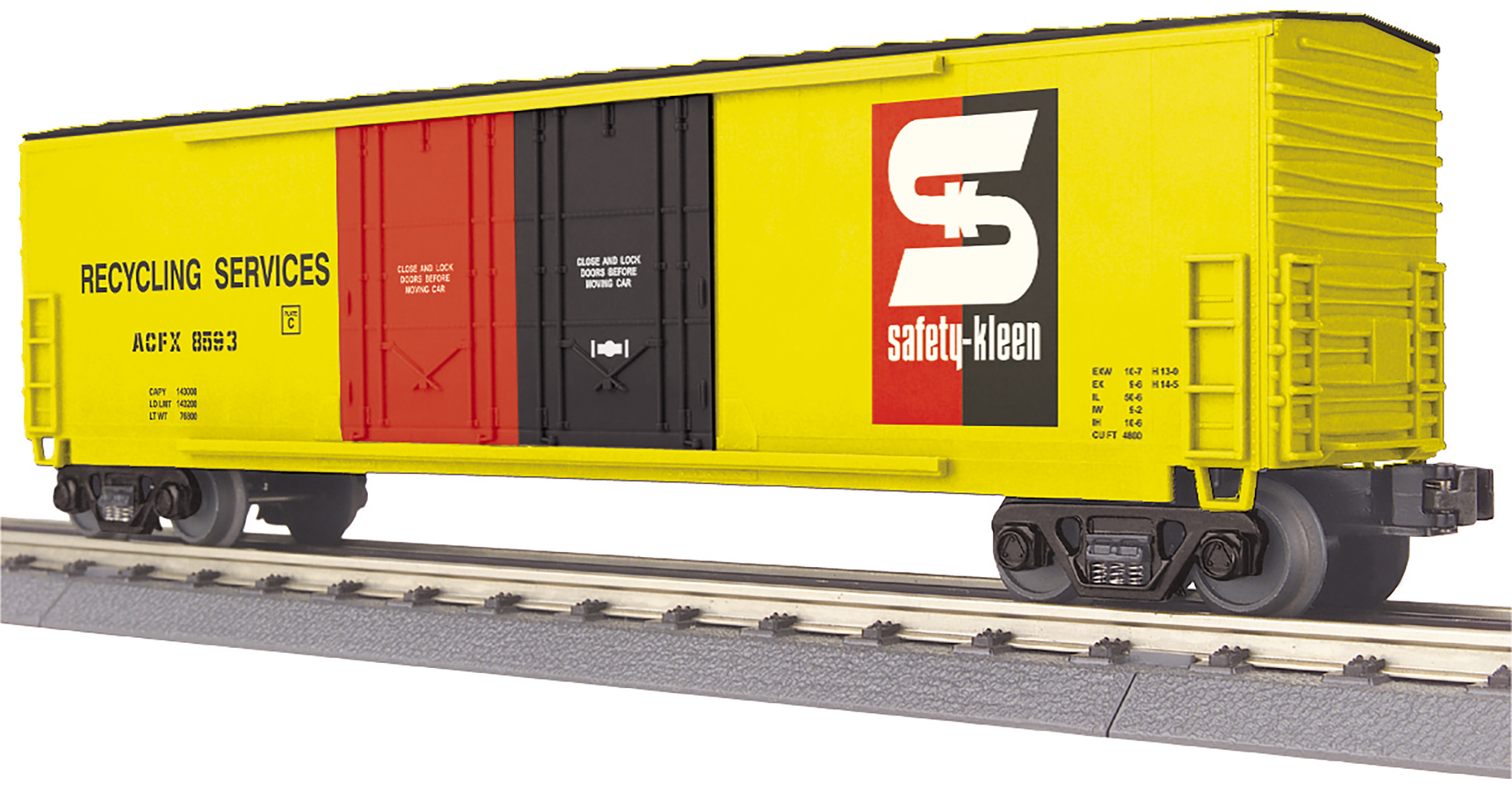 Safety Kleen 50' double plug door boxcar #8593