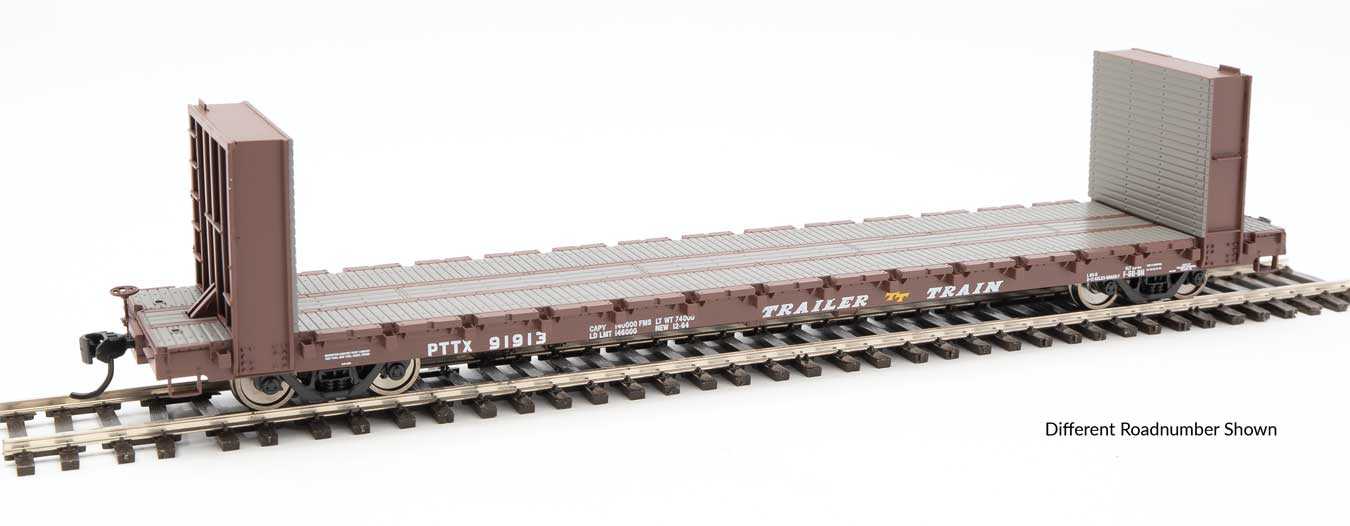 Trailer Train 60' P-S Bulkhead Flat Car #91976