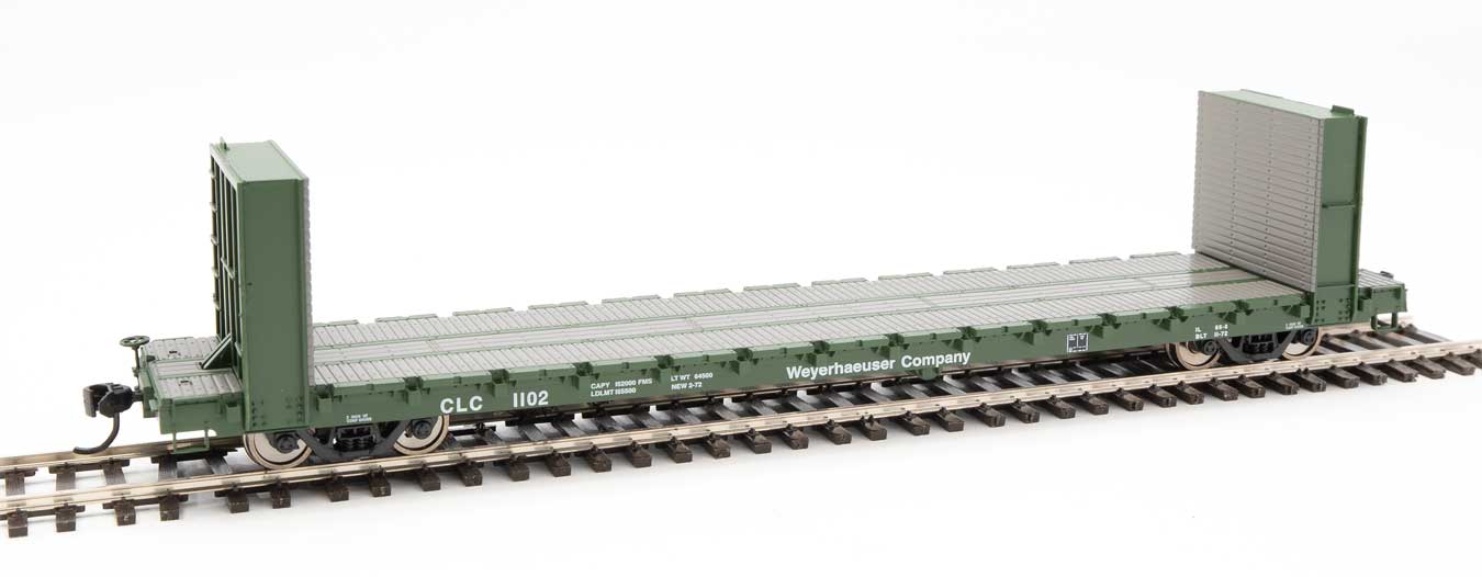 Weyerhaeuser 60' P-S Bulkhead Flat Car #1102