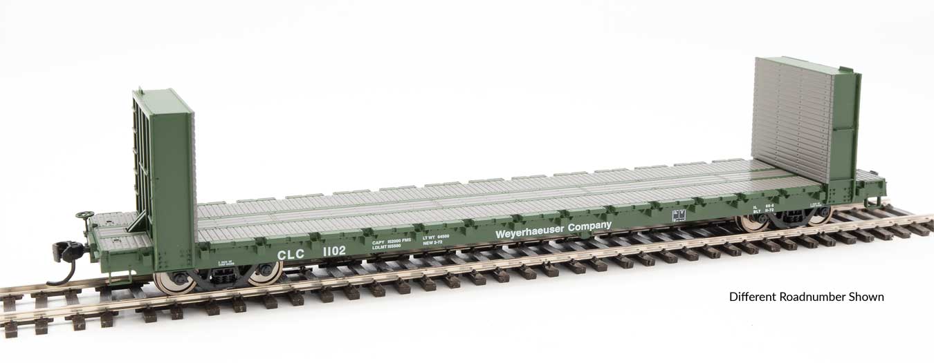 Weyerhaeuser 60' P-S Bulkhead Flat Car #1109