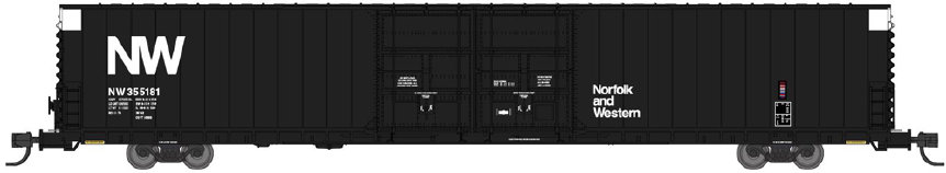 Norfolk & Western 86' auto parts boxcar # 355107