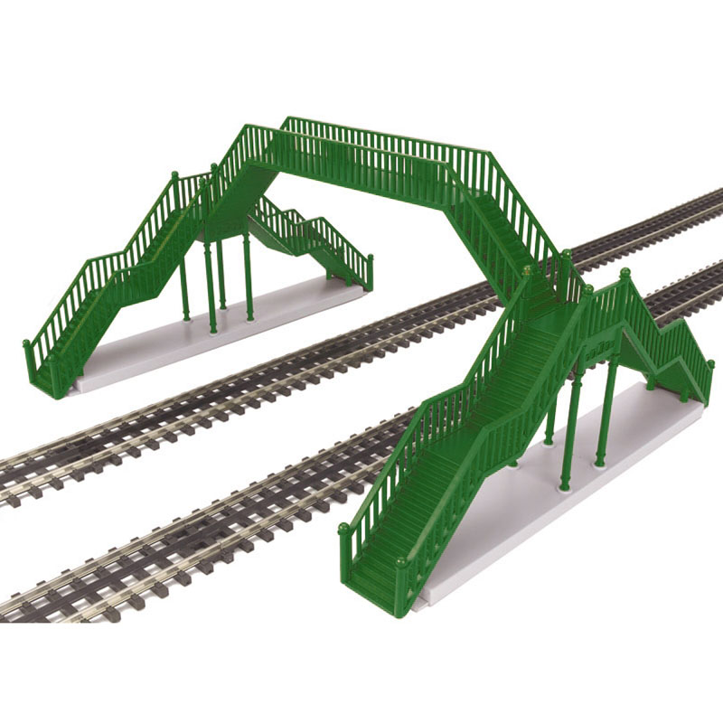 double track pedestrian crosswalk - dark green