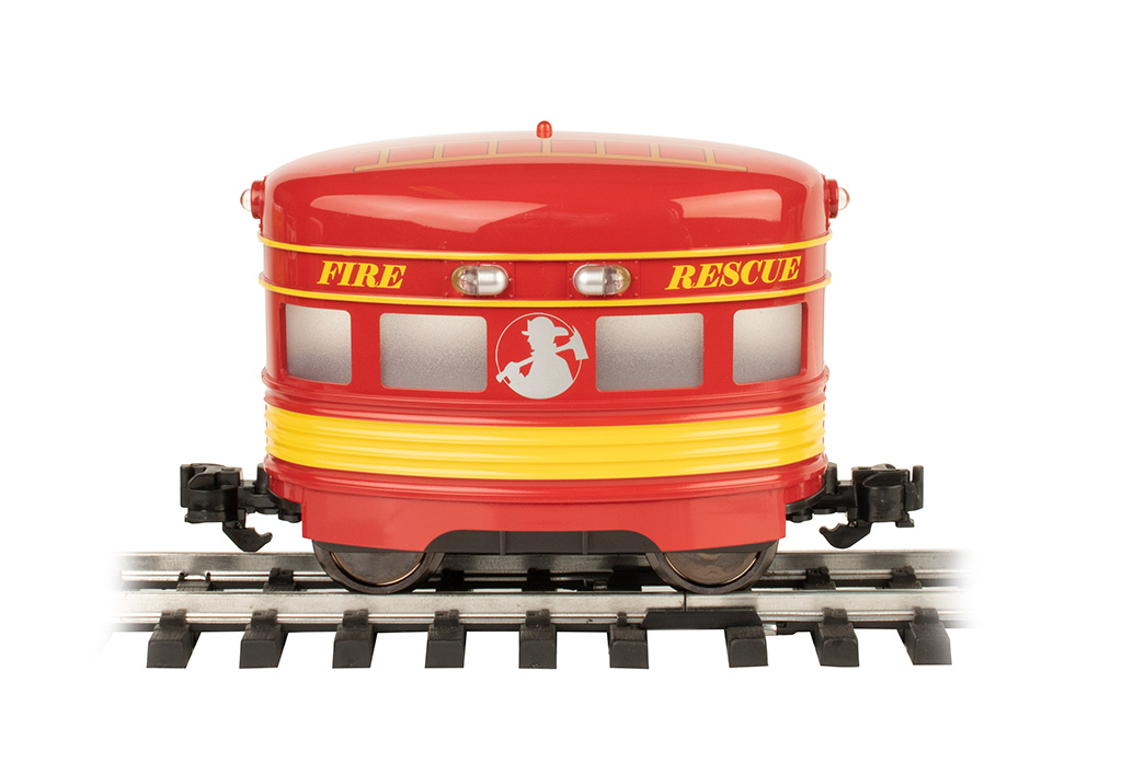 Fire Rescue eggliner with flashing roof light