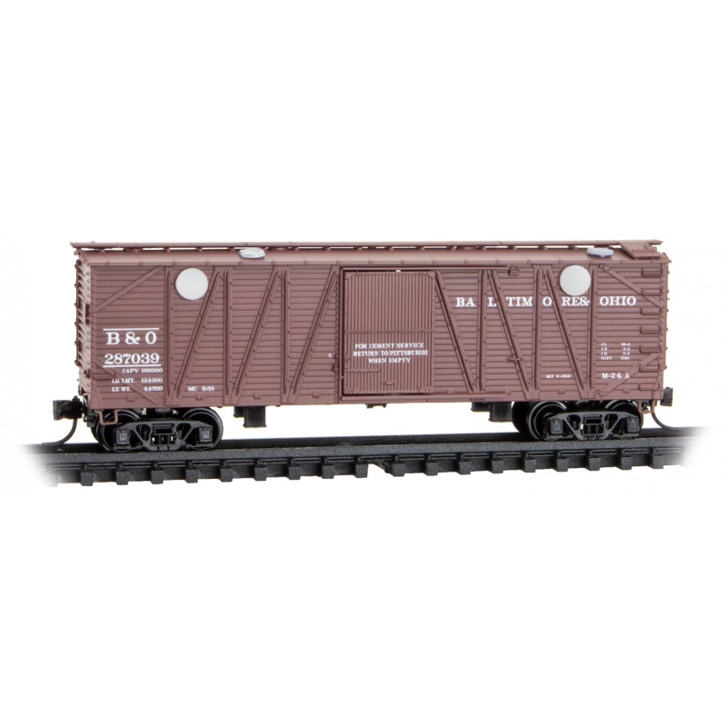 Baltimore & Ohio 40' Outside-Braced Boxcar 2-Pack With Jewel Cases