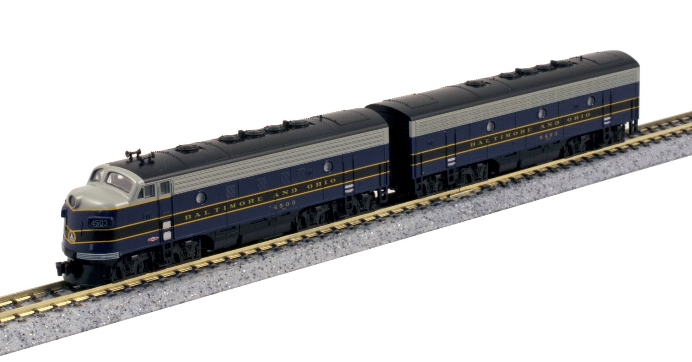 Baltimore & Ohio F-7A #4503 & F-7B #5493 with LokSound