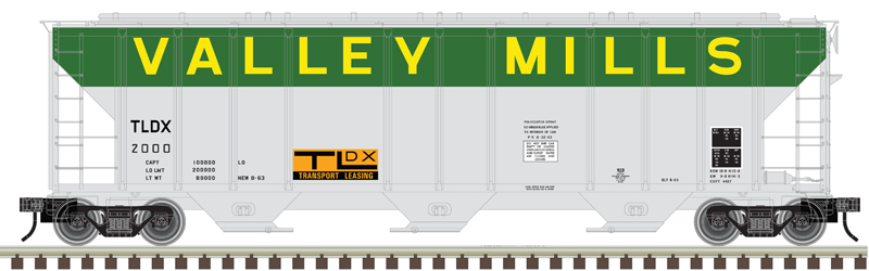Valley Mills PS-4427 low side covered hopper #2002