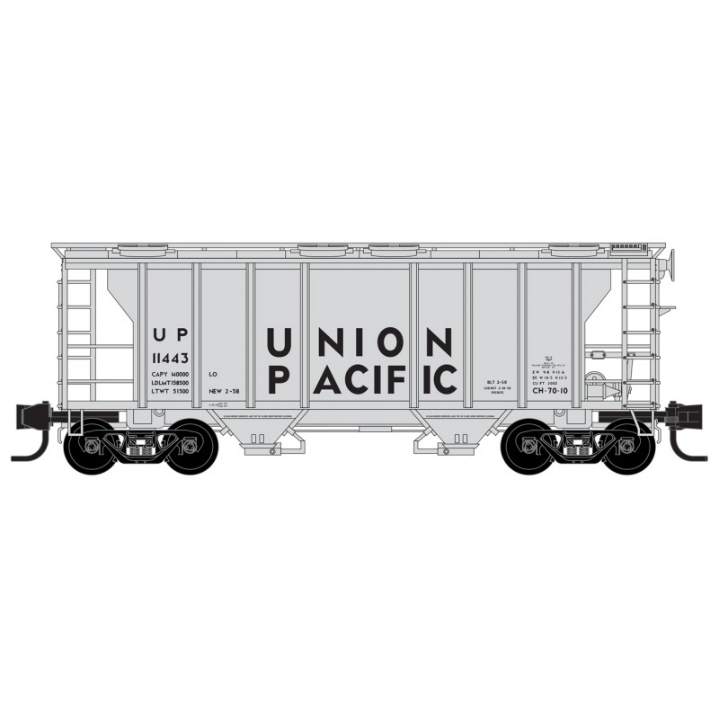 Union Pacific PS-2 2-Bay Covered Hopper #11443
