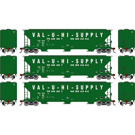 Val-U-Hi Supply 54' FMC 4700 covered hopper 3-pack