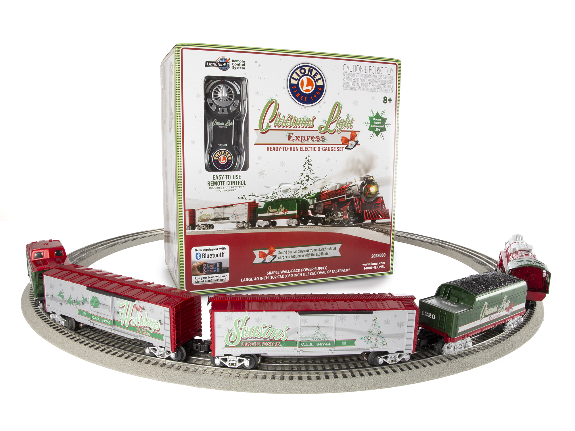 Christmas Light Express LionChief Set with Bluetooth 5.0