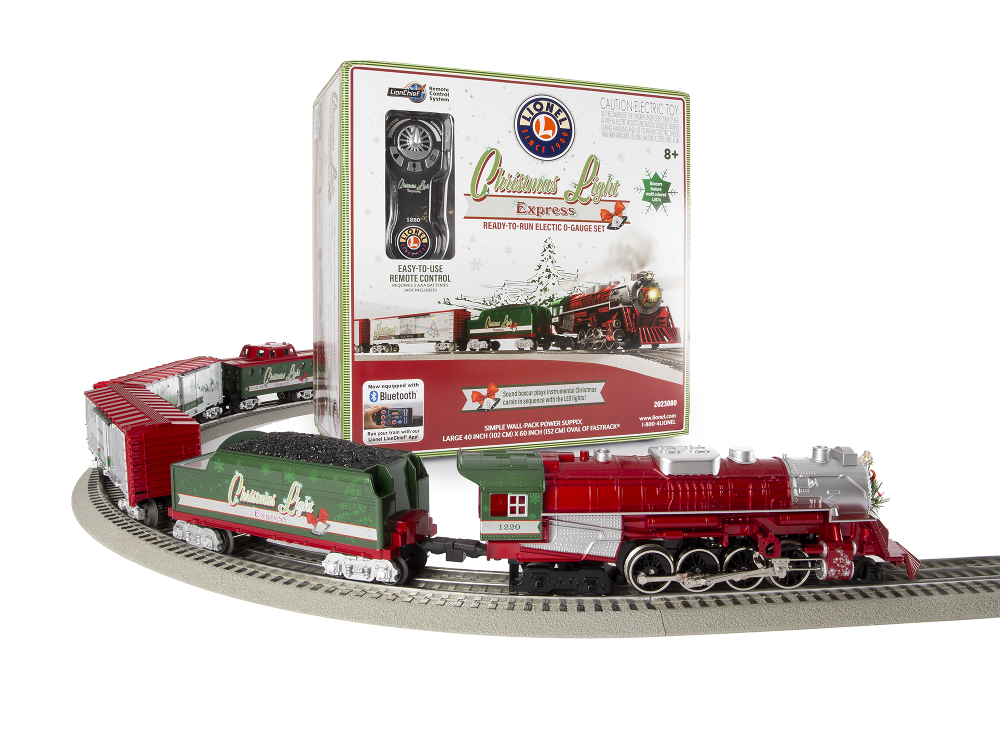 Christmas Light Express LionChief Set with Bluetooth 5.0