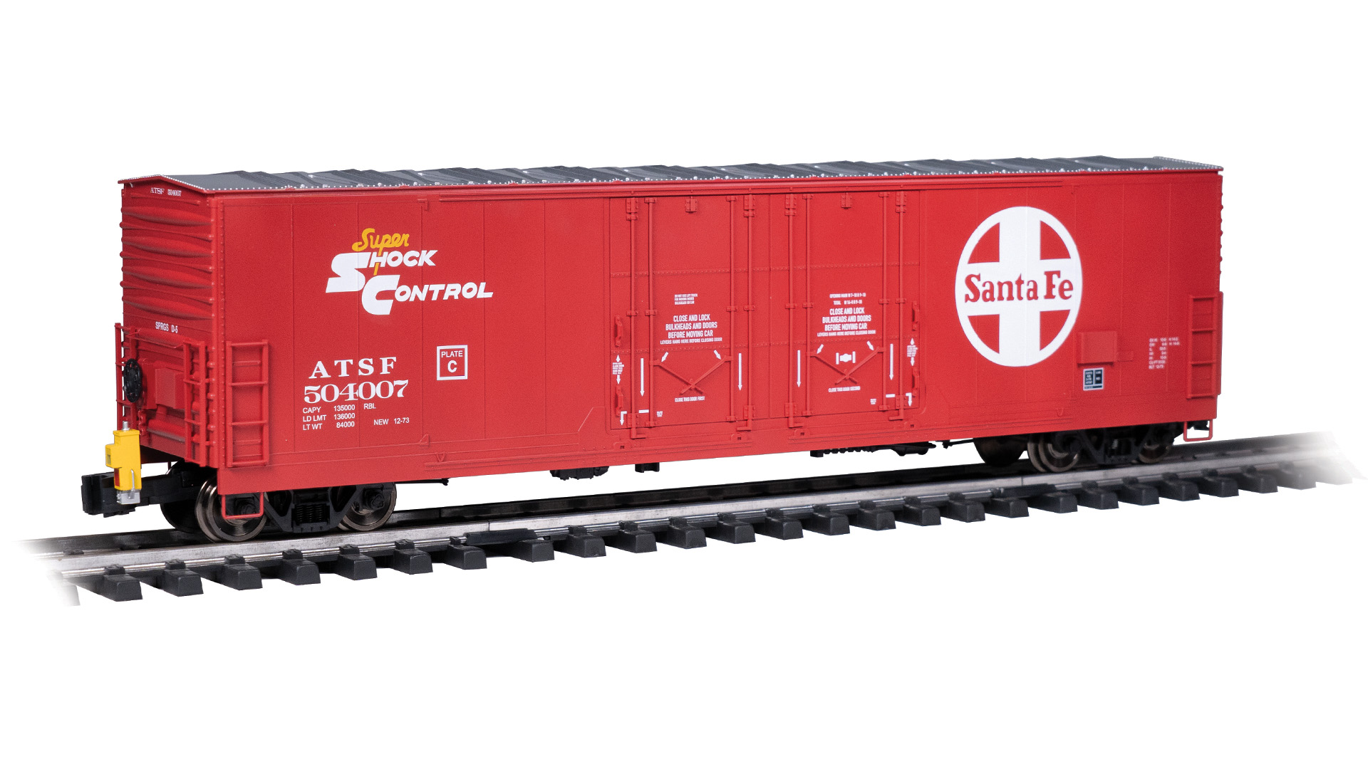 Santa Fe 53' Evans Boxcar #504007 with Flashing EOT