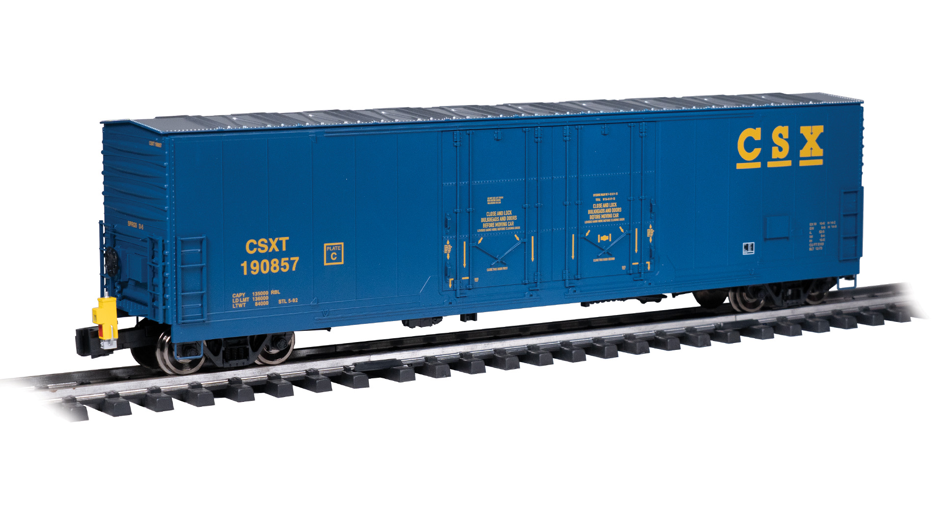 CSX 53' Evans Boxcar #190857 with Flashing EOT