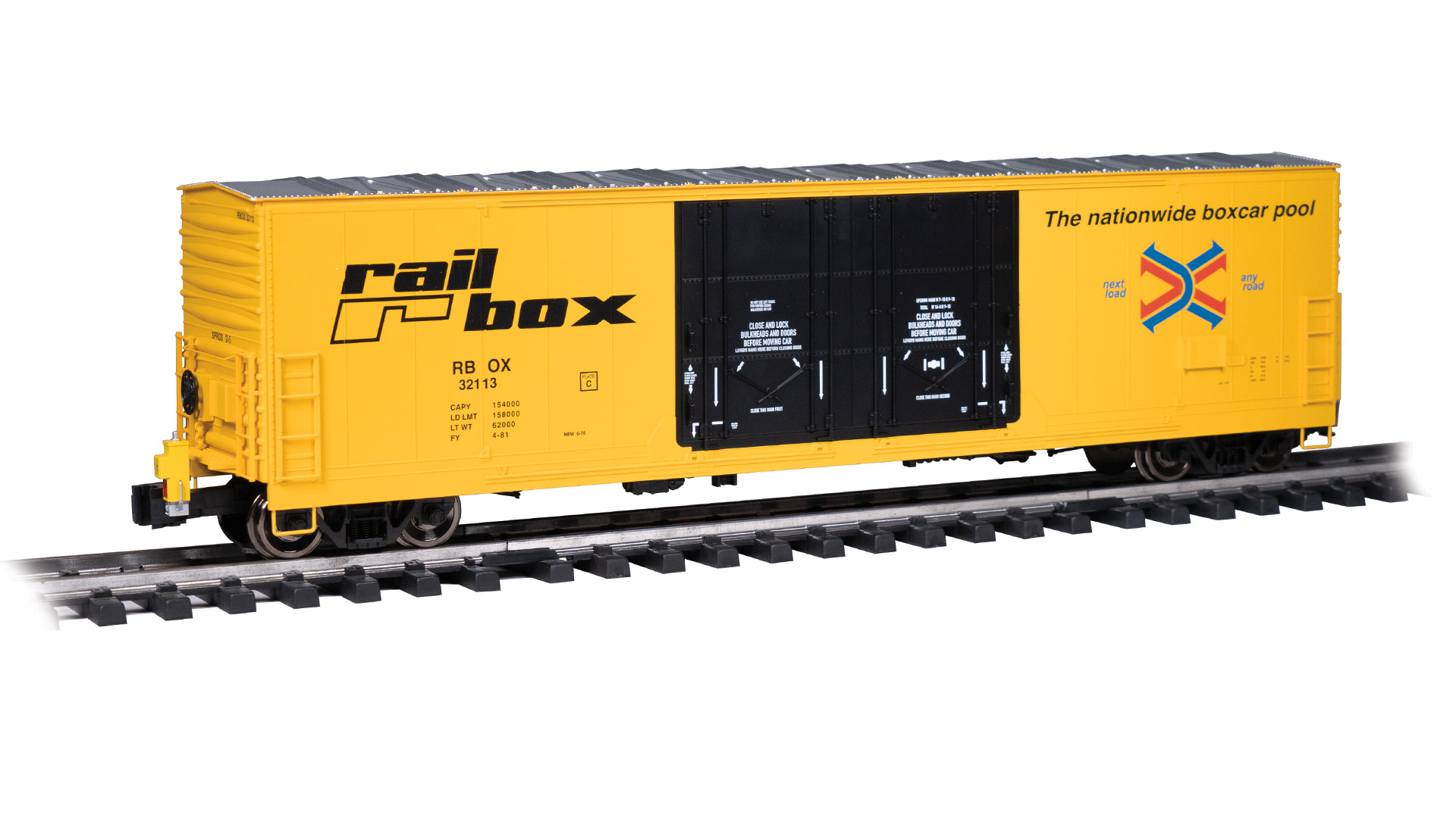 Railbox 53' Evans Boxcar #32113 with Flashing EOT
