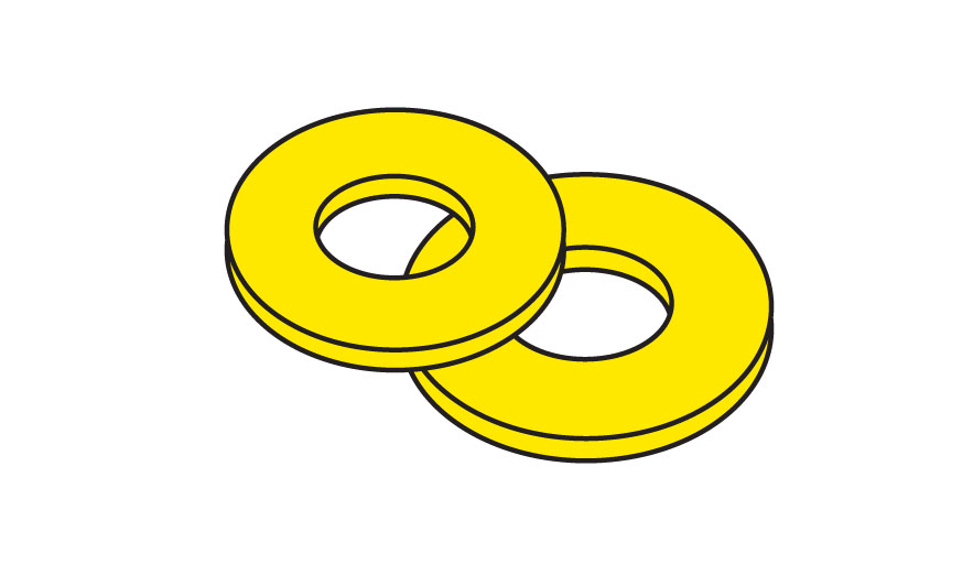 0-80 Brass Washers (5-Pieces)