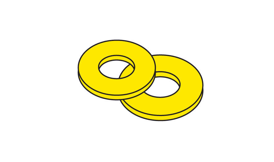 00-90 Brass Washers (5-Pieces)