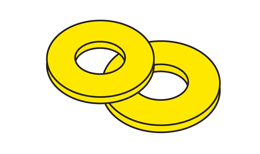 1-72 Brass Washers (5-Pieces)
