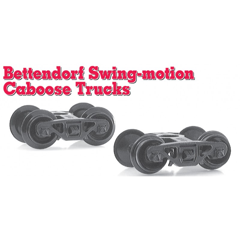Bettendorf Swing Motion Caboose Trucks Without Couplers One Pair