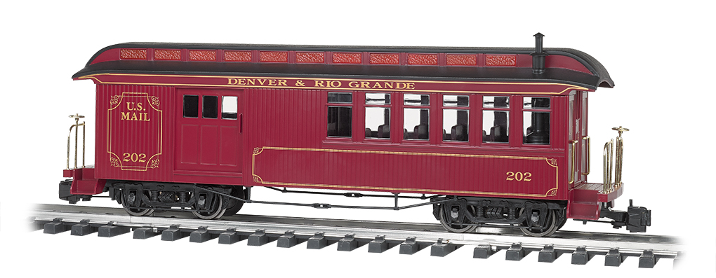 Denver & Rio Grande "LS" Jackson Sharp Combine Passenger Car w/Lights