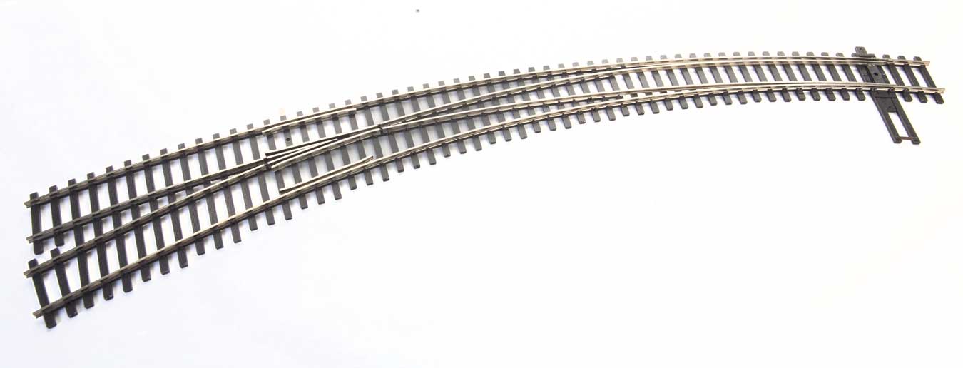 Code 83 Curved 20" & 24" Radius Left Hand Turnout