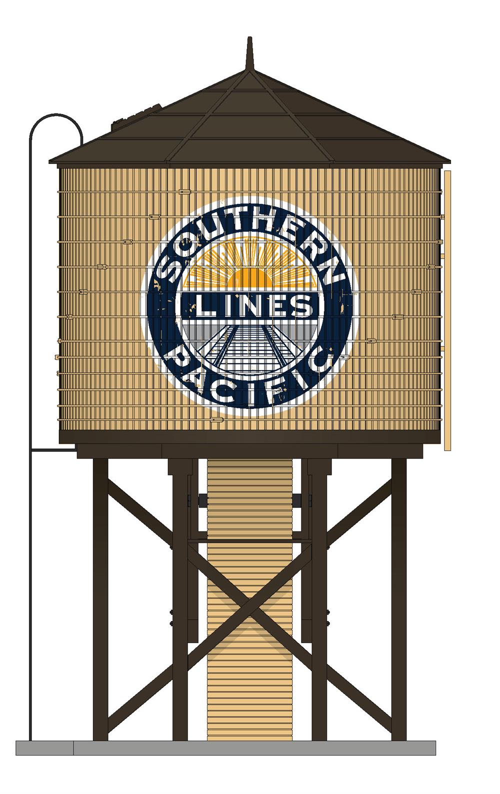 Southern Pacific Weathered Water Tower