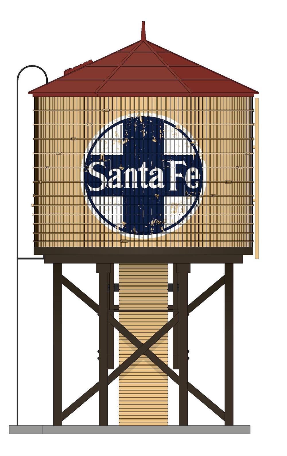 ATSF Weathered Water Tower