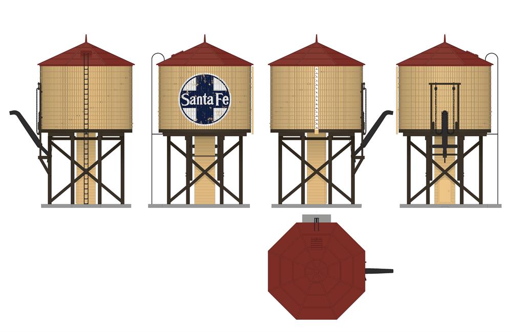 ATSF Weathered Water Tower