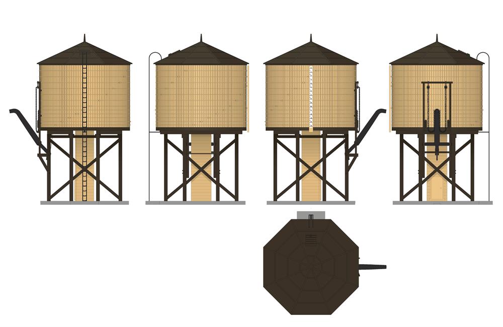 Weathered Yellow Unlettered Unpowered Water Tower