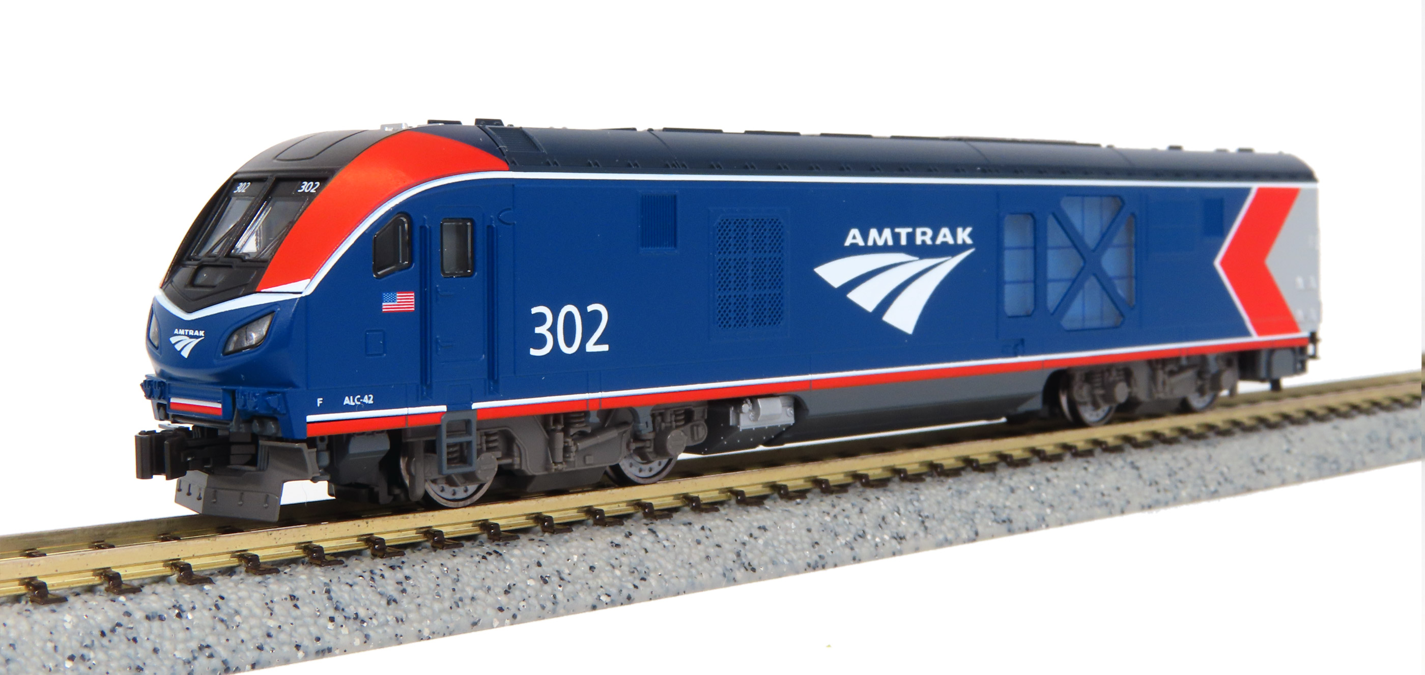 Amtrak ALC-42 & 3-Superliner® Cars With Interior Lighting Installed