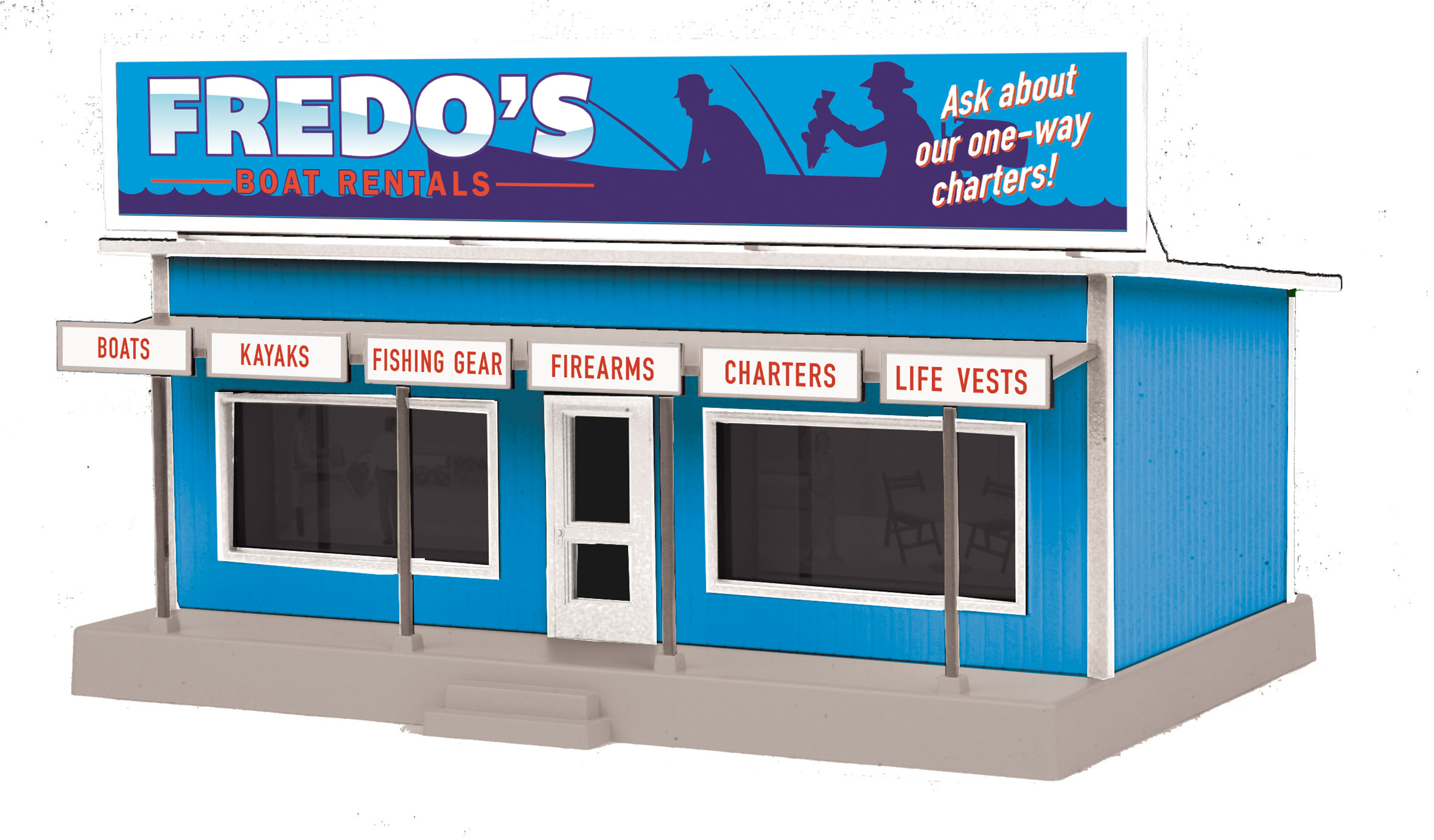 Fredo’s Boat Rentals road side stand